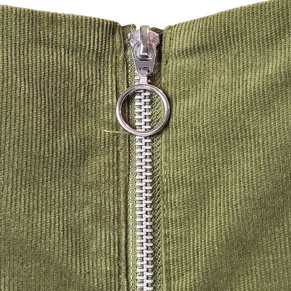 Urban Outfitters Size 0 Olive Green Corduroy Mini Dress Sleeveless Party Casual - Picture 12 of 15